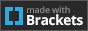 'made with brackets' button
